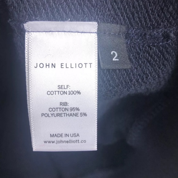 John Elliott Pique Solid Navy Blue Crewneck Sweatshirt Medium - Picture 6 of 8